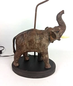 Vintage Leather Elephant Table Lamp - Picture 1 of 5