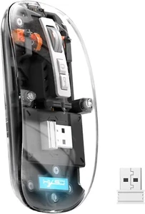 Atari ST Designer Mouse Transparente Óptico Inalámbrico Ratón USB Recargable - Imagen 1 de 1