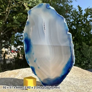 Agate slice (blue) - authentic spiritual healing mineral crystal stone certified - Picture 1 of 1