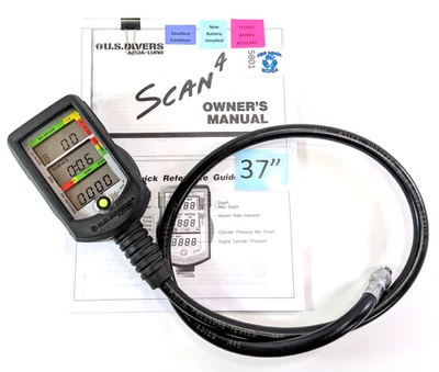 US Divers Aqua Lung Scan 4 Imperial Scuba Computer Konsole Luft Integriert #5801 - Bild 1 von 4
