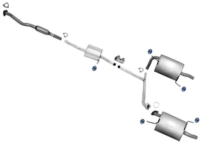 Резонатор выхлопной системы двойные глушители для Honda Accord 2006-2007 4Dr седан 3.0 - Изображение 1 из 4