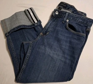 Banana Republic Capri Jeans Womens 31/12 Blue Denim Cuffed Crop Stretch - Picture 1 of 4
