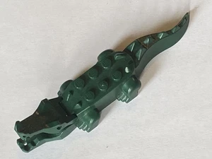 LEGO Dark Green Alligator Crocodile with 8 Teeth Ref 6026c01 Set 70802 6242 7625 - Imagen 1 de 1