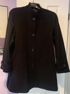 Jones Of New York Black Wool Blend Button Mid Length Womens Coat Button Sz 18W - Image 1 of 4