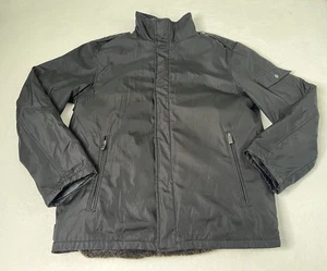 Marc New York Andrew Marc Jacket Mens Black Full Zip Lined Mock Collar Coat Sz M - Picture 1 of 10