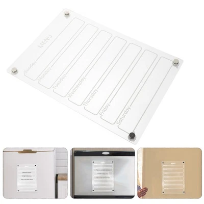  Dry Erase Board Freezer Dry Erase Board Refrigerator Magnetic Board Weekly Menu - Image 1 of 4