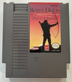 Robin Hood Pr&iacute;ncipe de los Ladrones NES Juego Etiqueta Limpia Suelto Probado