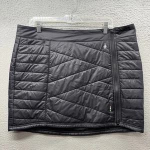 NWT Smartwool Smartloft Snow Skirt Quilted Wool  Black Full Zip Women’s Size XL - Picture 1 of 17
