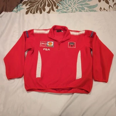 FILA Ducati Corce  Mens Fleece 1/4 Zip Jacket Racing Moto Size M - Image 1 of 4