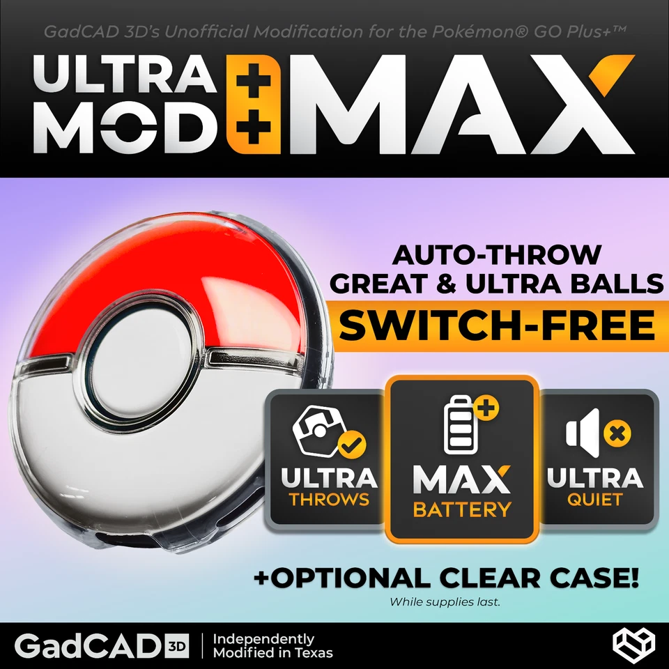 Ultra Mod: MAX - NUEVO SWITCH-FREE Pokémon Go Plus + Auto-Catcher Mod (Dim LEDs) Foto 1 de 4