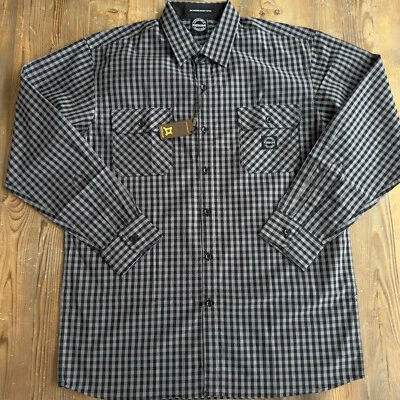 Rare Vintage New 2008 Freshjive "Sandman" Mens Long Sleeve Button Up Shirt Plaid - Image 1 of 4