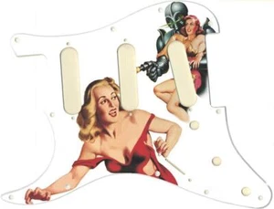 Pickguard Stratocaster LEFT HANDED  to fit Fender 11 Hole Escape Shadow Man - Picture 1 of 1