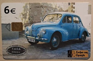 SPAIN/ ESPANA RENAULT 44 (1953-1959) OLDTIMER € 6,- fine used CHIP CARD - Picture 1 of 2