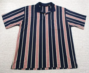 Vintage 80s 90s Puritan Mod Polo Shirt Single Stitch Mens Large Striped Colorful - Picture 1 of 11
