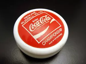 Giocattolo vintage Coca Cola Coca-Cola Soda Russell Championship Yo Yo Yo Filippine rosso bianco - Foto 1 di 3
