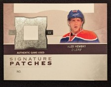 2012-13 Upper Deck The Cup - Ales Hemsky SIGNATURE PATCHES Oversized...