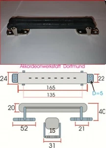 Akkordeonkoffer- Griff,  Akkordeon Koffergriff,  accordion case carrying handle - Picture 1 of 2