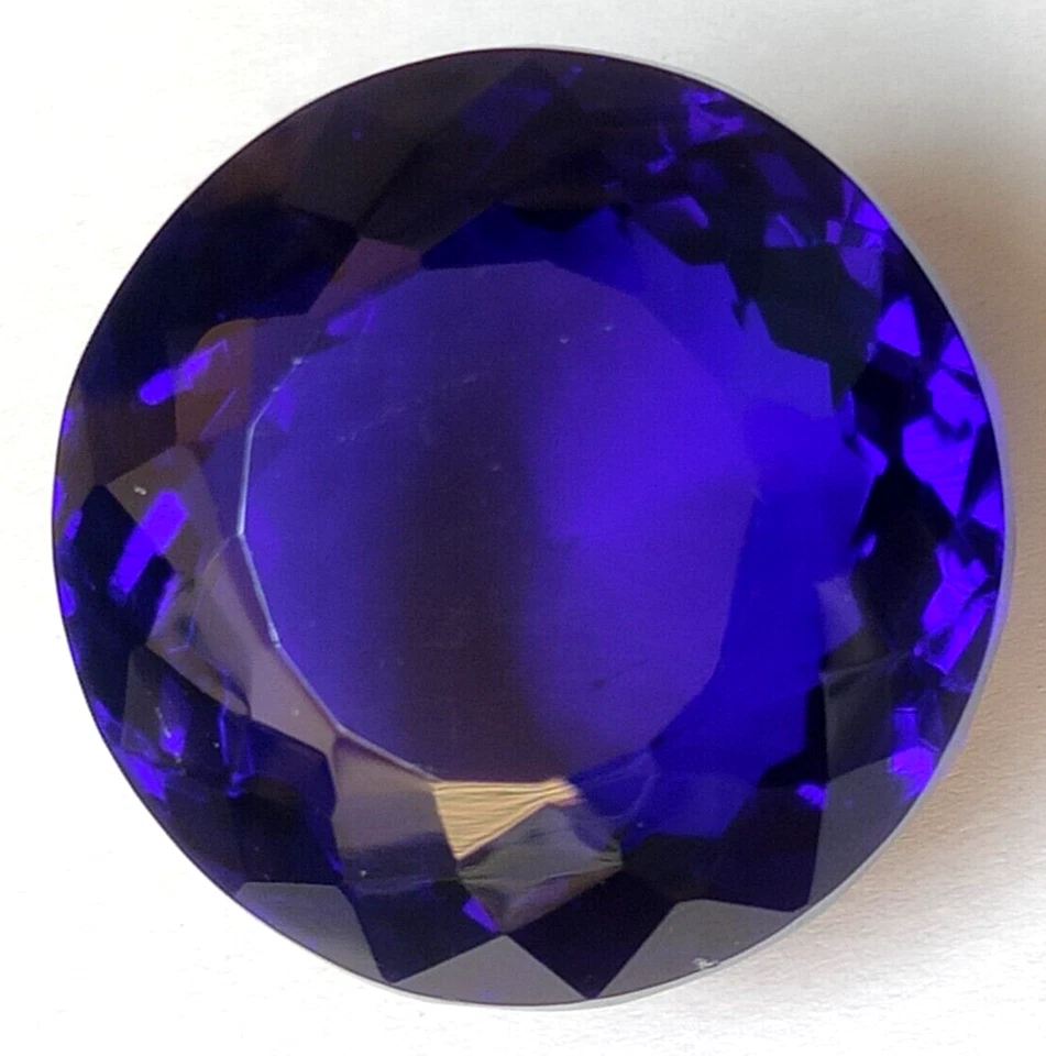 AAA+ Large Blue Tanzanite 92.15 CT Round Cut Loose Gemstone Gift for Women/Her - Image 1 of 4