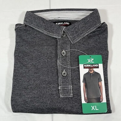 Kirkland Signature Polo Shirt, Soft Tencel Fabric, Gray, Men's XL, NEW - Image 1 of 4