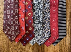 Mint!! Lot of 7 Men’s Jos. A. Bank Signature Collection 100% Silk Neck Ties - Picture 1 of 12