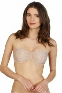 Nudo senza spalline sfoderato in pizzo perfetto Le Mystere Soma taglia 36DDDDD/F nuovo con etichette - Foto 1 di 3