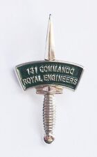 131 COMMANDO ROYAL ENGINEERS DAGGER LAPEL PIN OR WALKING STICK MOUNT