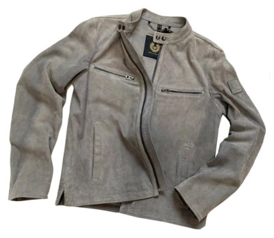 BELSTAFF PERFORATED CHARCOL GREY LEATHER JACKET BNWT RARE Sz: M UK/US38/IT48 - Image 1 of 4