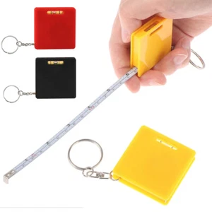 1M Mini Multifunctional Keychain Square Steel Tape Measure with Gradienter Mini  - Picture 1 of 16