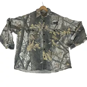 Vintage Realtree Camo Long Sleeve Button Up Hunting Shirt Mens XL - Picture 1 of 10