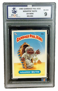 Wrappin Ruth 36a~1986 UK GARBAGE PAIL KIDS SERIES 1~Topps~MGC/PSA~ Graded 9 MINT