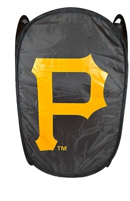 Pittsburgh Pirates Laundry Hamper Collapsible Black Mesh Great For College Dorm - Image 1 of 4