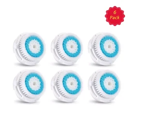 Deep Pore 6-Pack Replacement Facial Brush Heads For Clarisonic Mia 1 Mia2 - Picture 1 of 8