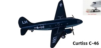 (Rare)1:400 AeroClassics AC4110010 U.S. Navy Curtiss C-46 14+Free Tractor - Image 1 of 4