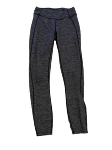 Toad & Co Trail Tight Leggings Size XS Gray Black Stripes Back Pockets - Picture 1 of 8