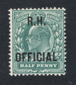 1902 1/2d BLUISH GREEN 'ROYAL HOUSEHOLD OFFICIAL' M/MINT. SG 091 - Picture 1 of 1