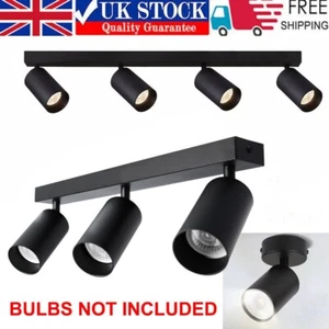 1-4 Way Ceiling Spotlight Adjustable Kitchen Bar Spot Light LED GU10 Bulbs Lamp - Picture 1 of 25