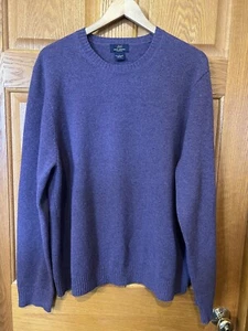 Suéter grande de lana de cordero 100 % ciruela lavable CQ8 Brooks Brothers 346 para hombre - Imagen 1 de 4