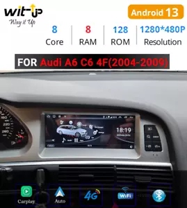 CarPlay For Audi A6 S6 RS6 Mmi 2G Android Auto 8.8 Touchscreen Android 13 Navi - Picture 1 of 23