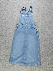 Vestido peto Lee x H&M años 90 EE. UU. 16 azul denim vintage moderno tirantes con tirantes - Imagen 1 de 17