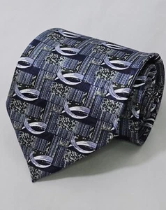 Christian Fish Men's Necktie Jesus Religious Faith Gift Blue Patterned Neck Tie - Picture 1 of 5