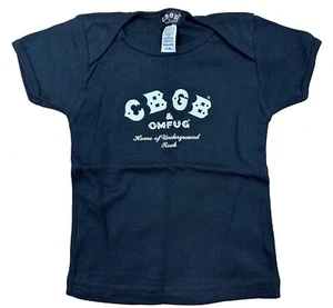 Camiseta de manga corta CBGB y OMFUG Underground Music niño pequeño 12-18 meses negra - Imagen 1 de 3