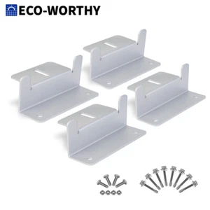 ECO-WORTHY Solar Panel Z Mounting Bracket Aluminium Fixing Set for Roof RV Boat - Picture 1 of 8