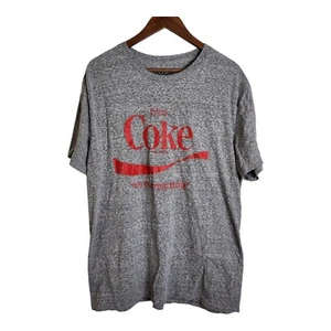 Coke "It's The Real Thing" Men's Size 2X Heathered Gray Soft Vintage Style Tee - Picture 1 of 8