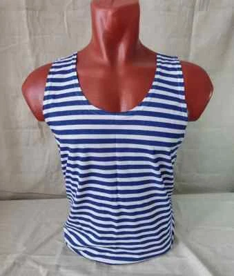 Summer Vest Top Telnyashka VDV Style Striped Sailor Sleeveless T-Shirt,All Sizes - Image 1 of 4