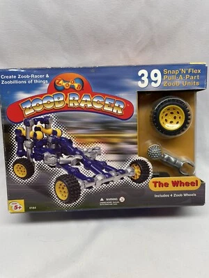 New Vintage Zoob Racer The Wheel Kit 39pcs Blue - 0164 - Image 1 of 2