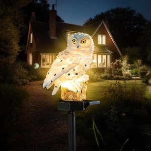 Solar LED Owl Garden Light, Waterproof Outdoor Decor for Walkway and Courtyard - Picture 1 of 12
