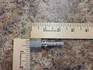 Edelstahl Aufsteck Stachel Schlauchverschraubung 1/4" Innendurchmesser x 1/4 BSPT Fem - Bild 1 von 3