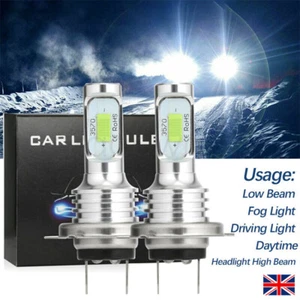 2x H7 LED Headlight Replace Xenon Hi/Low Beam Kit Bulb 6000K Canbus Error Free - Picture 1 of 9