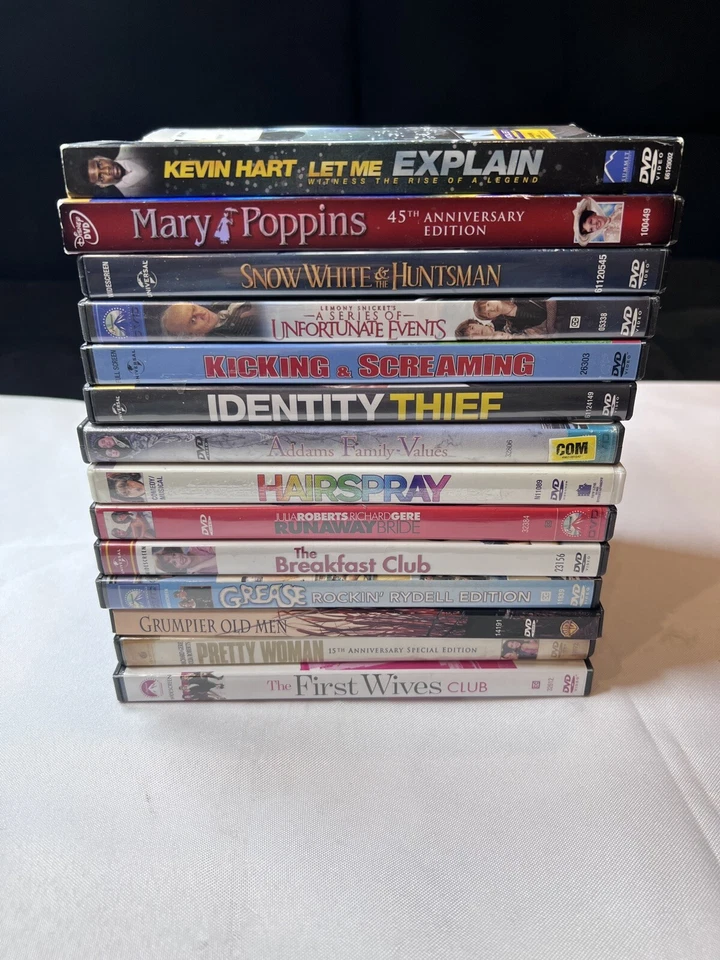 DVDs Mixture Of Genres-Lot of 14 (Kevin Hart, Mary Poppins, Snow White, Grease) - Image 1 of 4