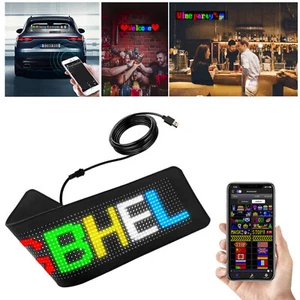 Scrolling RGB LED Sign Panel Screen Bluetooth APP Control for Shop Bar Car - Picture 1 of 16